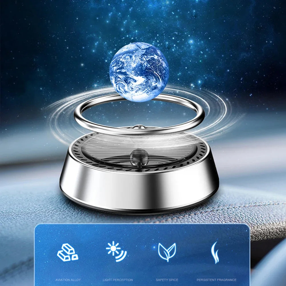Solar Rotating Car Air Freshener Auto Air Freshener Rotating Interstellar Ball Car Deodorant Vehicles Interior Decor Homes Zpaxo