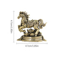 Year Horse 2026 Brass Statue Lucky Animal Figurine Home Office Desk