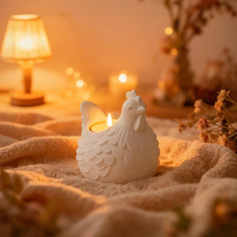 3D Rooster Silicone Mold – Resin, Clay & Candle Holder DIY
