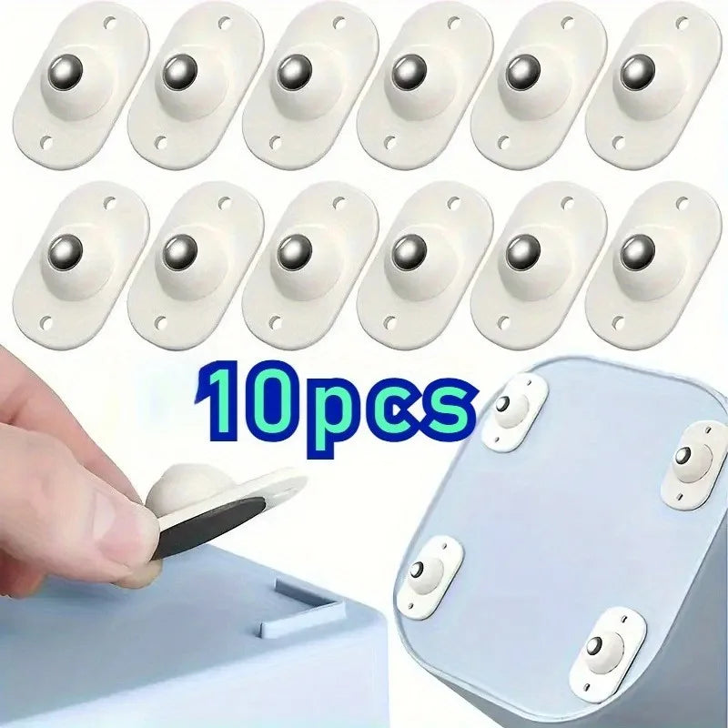 Adhesive Caster Wheels 360 Swivel Furniture Rollers Durable Bins