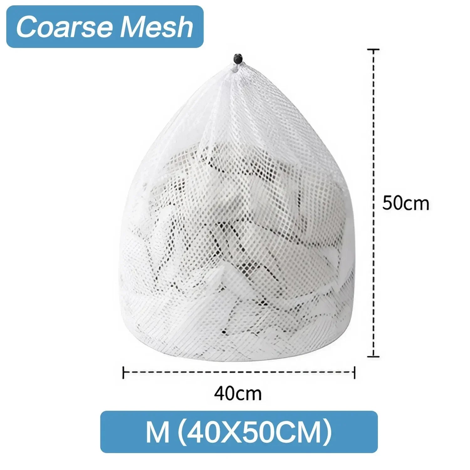 Drawstring Mesh Laundry Bag – 4 Sizes, Fine & Coarse Mesh Mesh Laundry Bag Zpaxo M 40x50cm Coarse