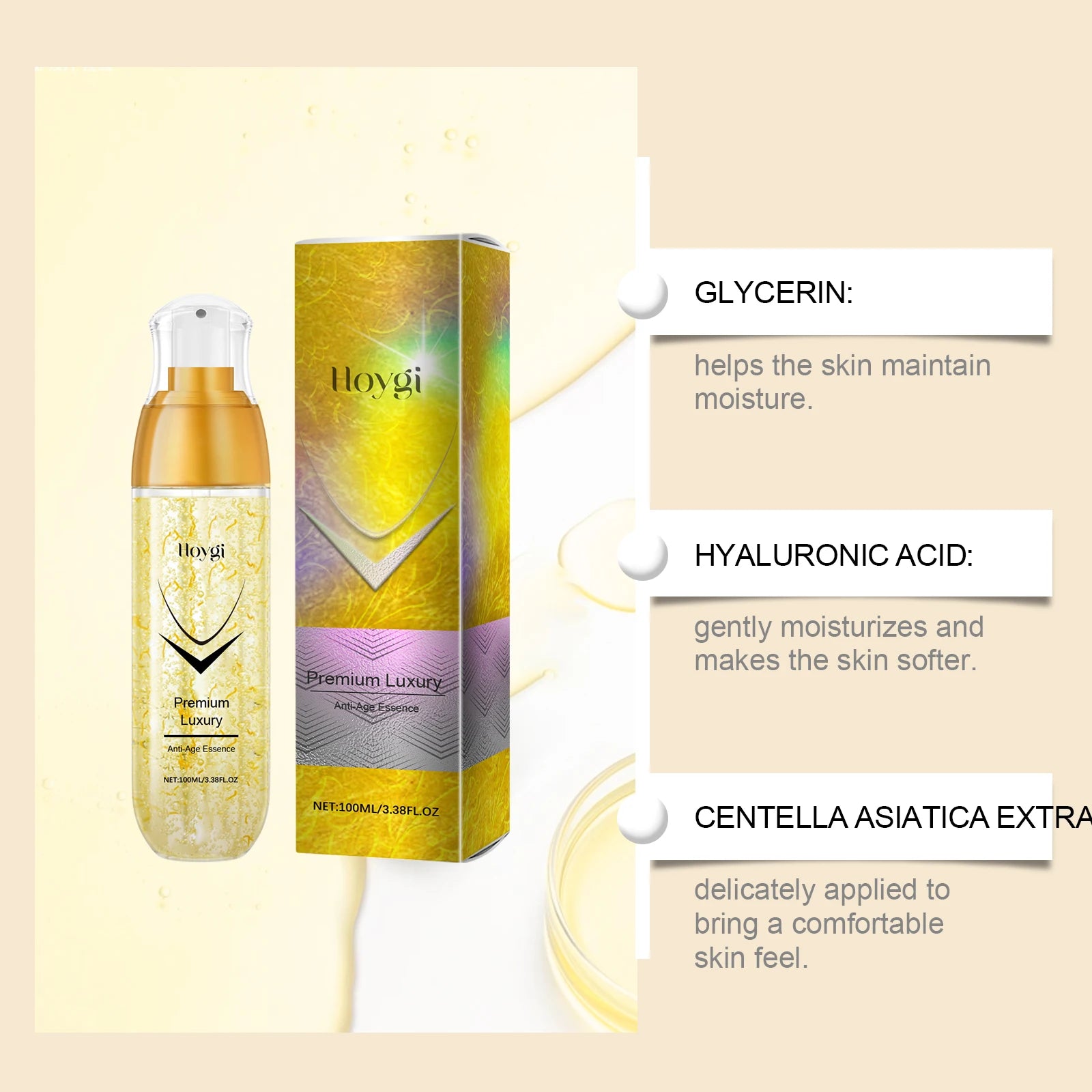 Hoygi Brightening Facial Essence – Hydrating Serum 100ml Brightening Face Serum Zpaxo
