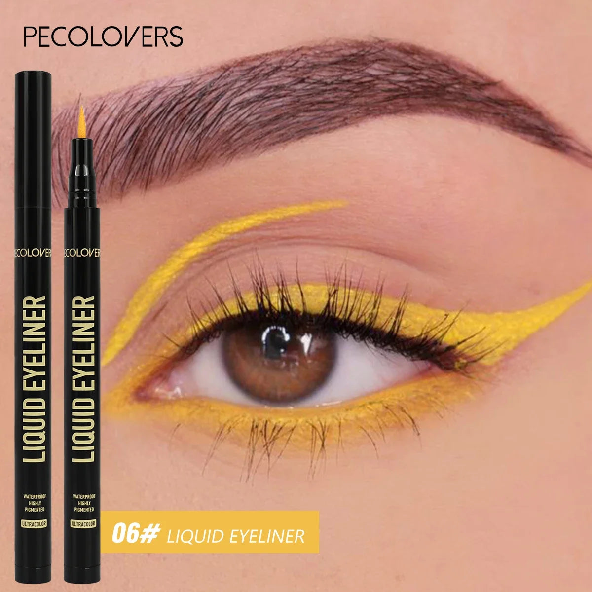 1PC Rich Colors, Smooth Finish, Waterproof Blue, Green, Purple, Eyeliner Pen, Create The Perfect Christmas Halloween Makeup Look Zpaxo 06