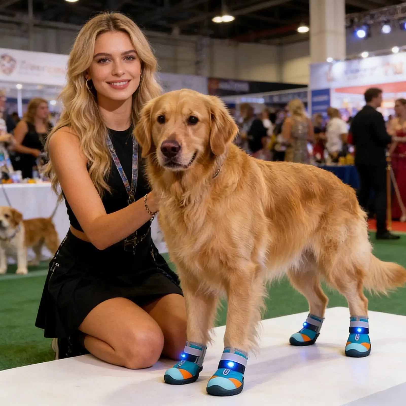 Cat Light Up Shoes Breathable Anti-Slip Pet Supplies LED Puppy Shoes For Small Dogs For Puppy Kitten Summer Outdoor Night Walks Zpaxo