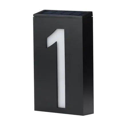 Solar Lights Black House Number LED Exterior Fence Lamps Apply Villa Zpaxo 1