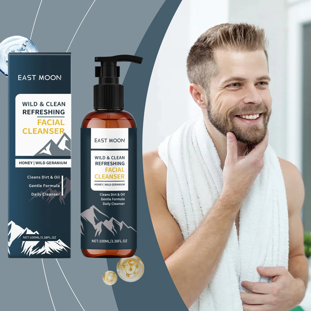 Men's Nourishing Face Cleanser Gently Cleanses Skin Refreshing Zpaxo