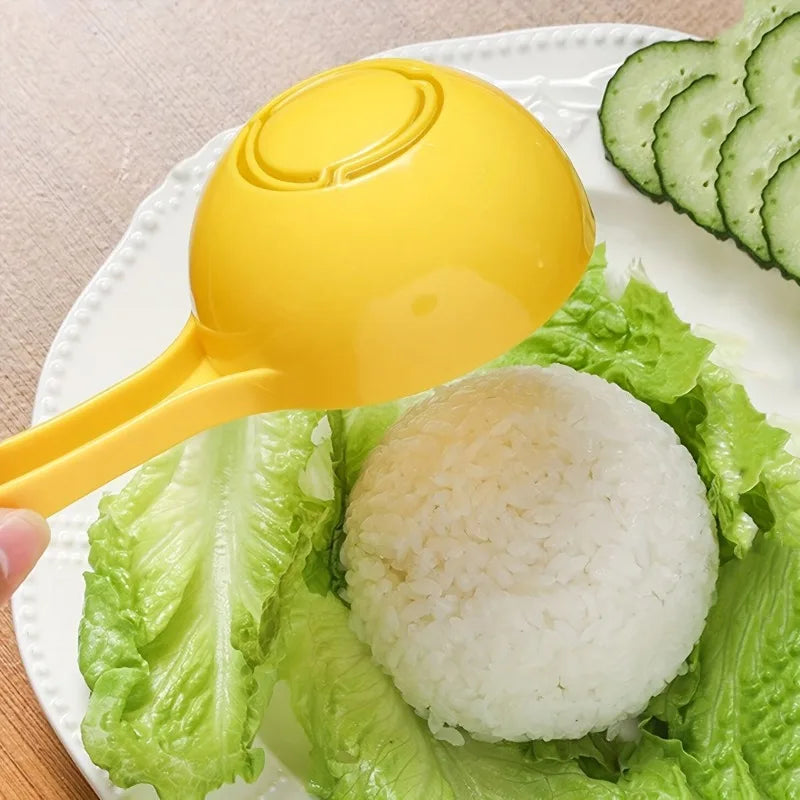 Yellow Half-circle Rice Scoop Nonstick Paddle Sushi Mold Onigiri