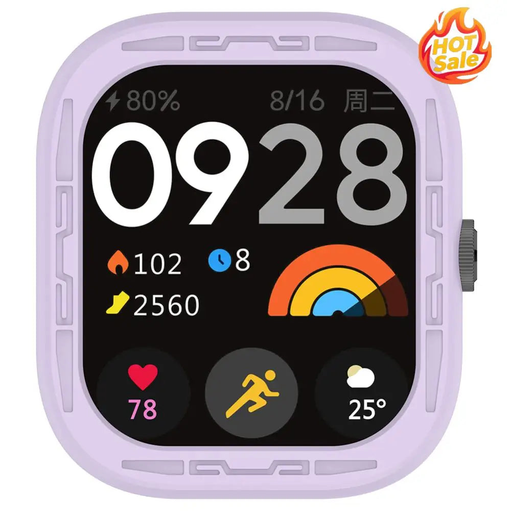 Silicone Protective Cover Case for Redmi Watch 4 Bumper Frame Protector Scratch-Proof Case Cover Soft for Xiaomi Redmi Watch4 Zpaxo