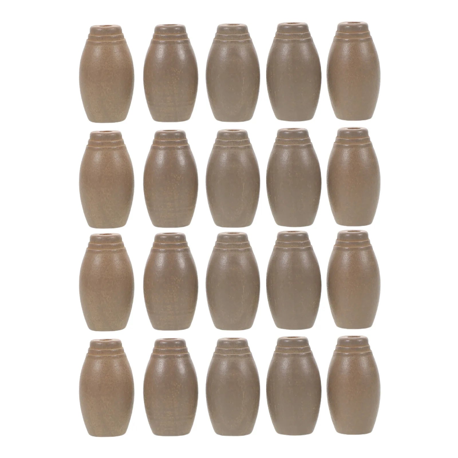 Wooden Blind Cord Knobs Olive Shaped Lightweight Hollow Drawstring