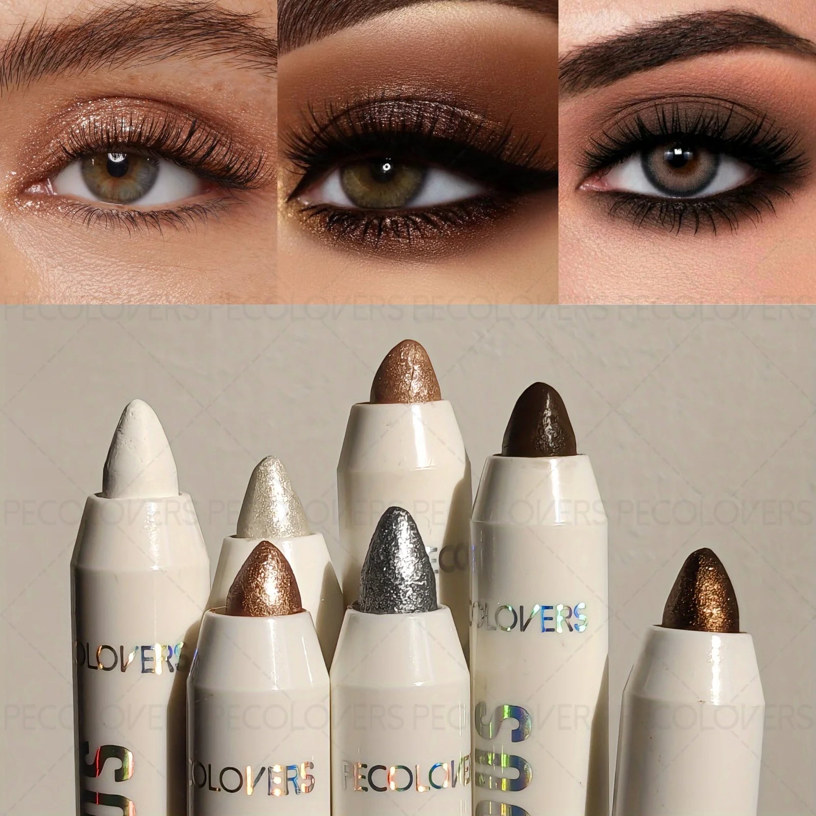 1PC Pearl Matte Waterproof Eyeshadow Pen, Highlighter, Smooth Application, Brown, Convenient, Ideal Christmas, Halloween Gift Zpaxo