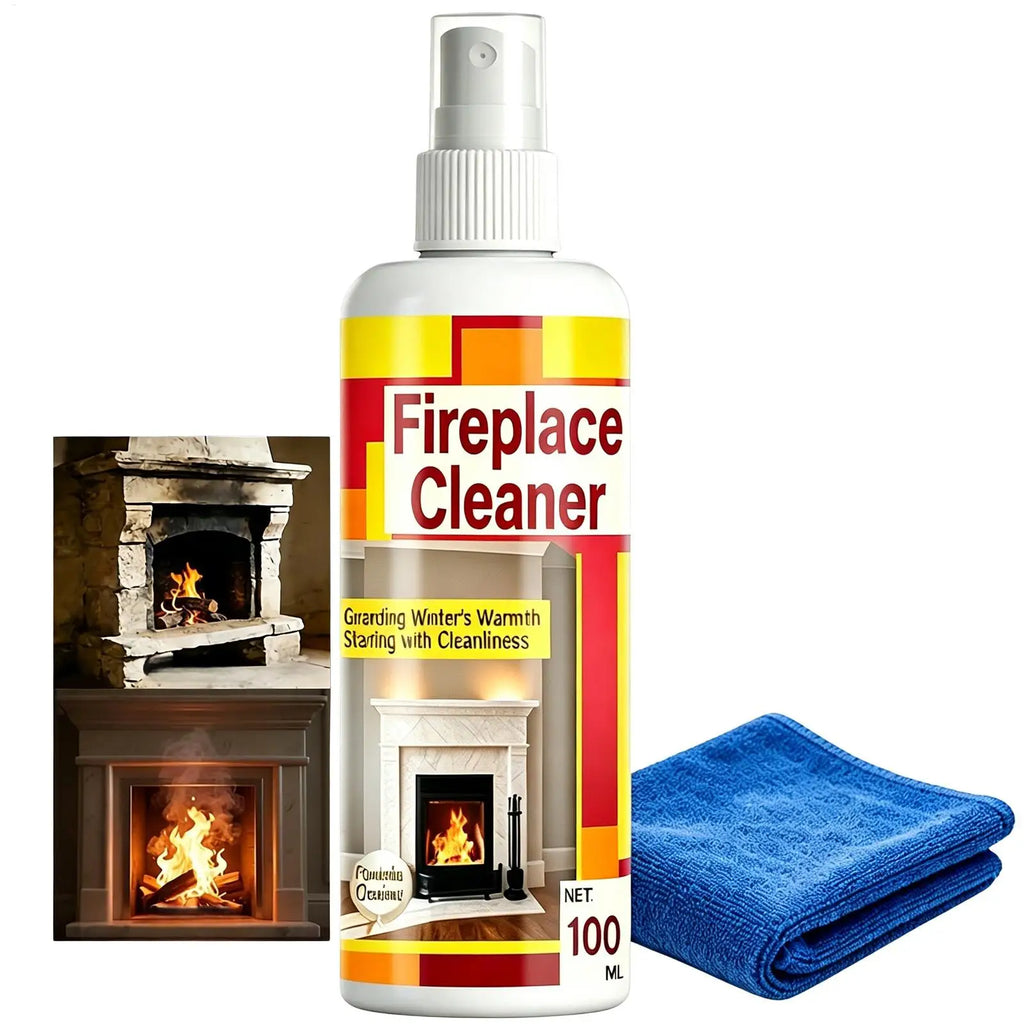 Fireplace Glass Cleaner Soot Remover Spray Powerful Gentle Stove Tile