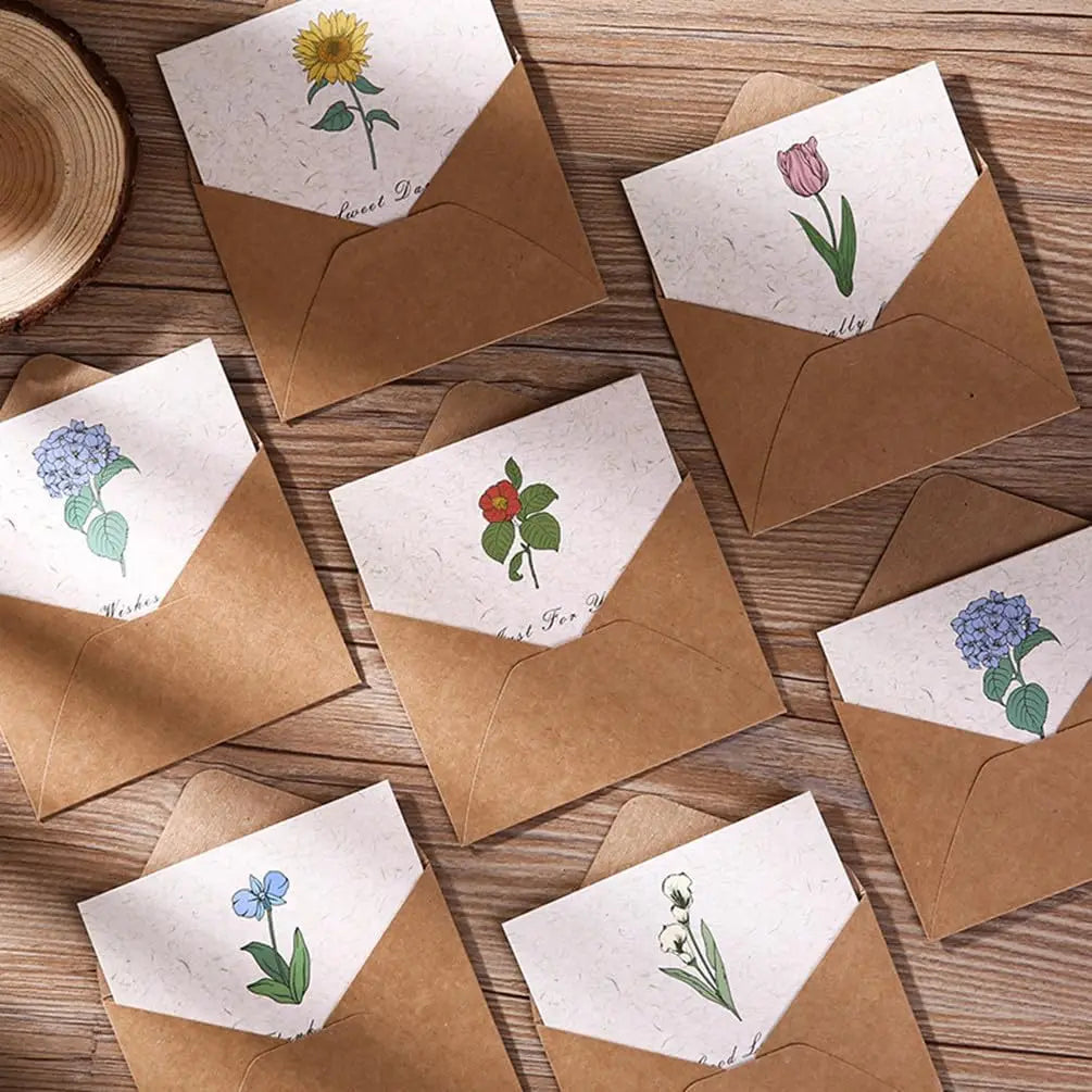 Tulip Thank You Cards with Envelopes – Floral Greeting Card Set