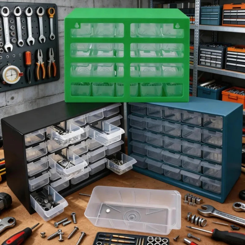 Multi-grid Drawer Parts Box Wall-mounted Combined Component Tool