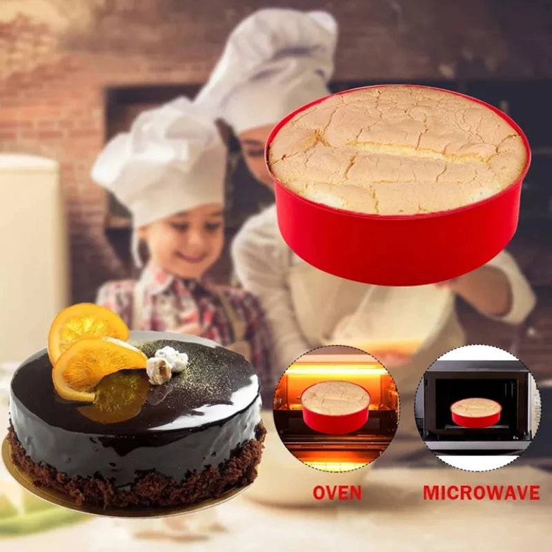 4 6 8 Silicone Cake Mold Round Chocolate Molds Baking Dishes Pastry
