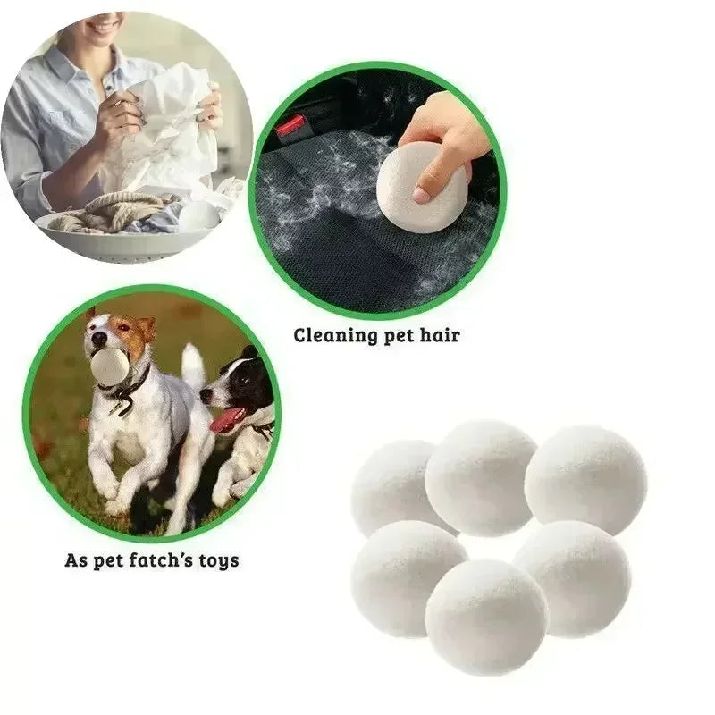 30-Pack Wool Dryer Balls Handmade Drying Balls Dryer Reusable Natural Fabric Softener Reduce Wrinkles and Decrease Drying Time Zpaxo