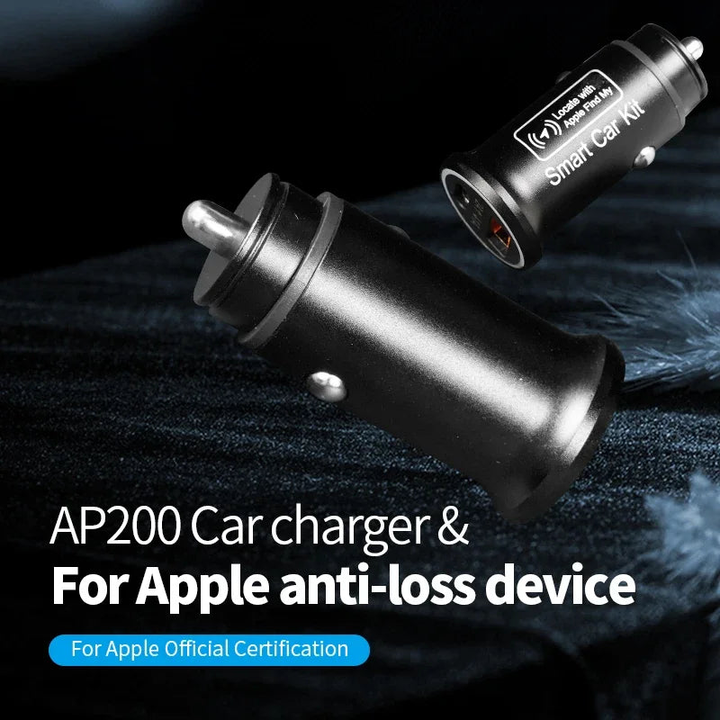 20W Car Charger GPS Tracker Fast Charging C QC3 0 Supports Apple Find Zpaxo