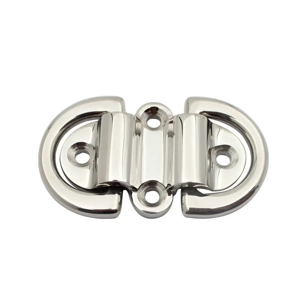 316 Stainless Steel D-shaped Buckle Folding Design Double D Ring Yacht Hardware Accessories Heavy Duty Polish Finish Zpaxo