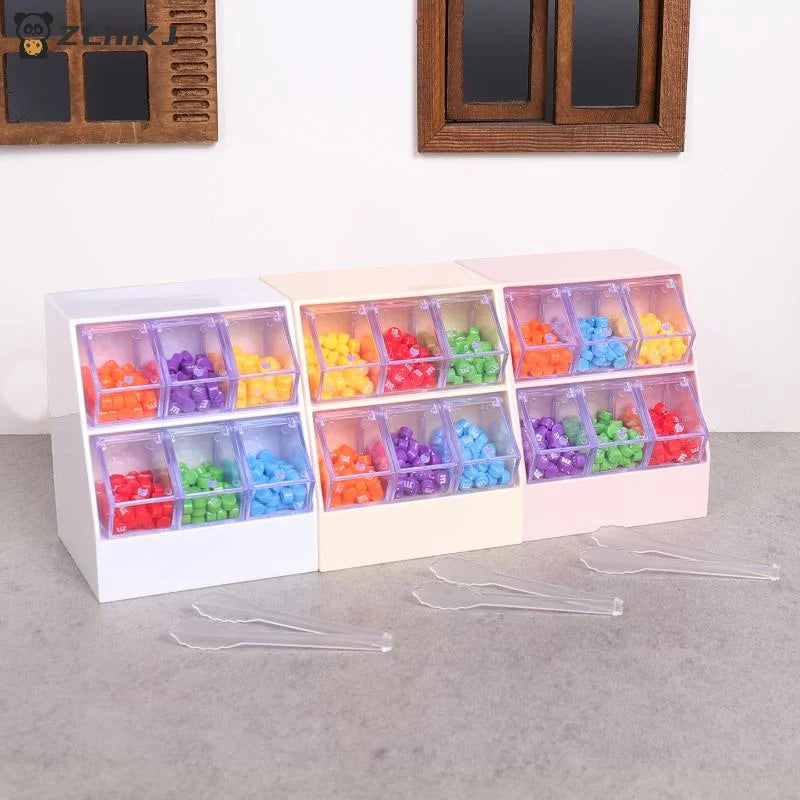▶1 Set Mini Supermarket Scene Ornament 1/12 Simulation Candy Display Rack Drawer Cabinet Model Dollhouse Furniture Decoration Zpaxo
