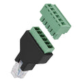 Adapter Connector Plastic Ethernet RJ12 6P6C Male to 6 Pin Screw Terminals Adapter Connector Zpaxo Default Title