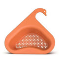 Large Kitchen Sink Drain Basket Organizer Faucet Holder Strainer Food Garbage Colanders Draining Shelf Organization Accessories Zpaxo Orange