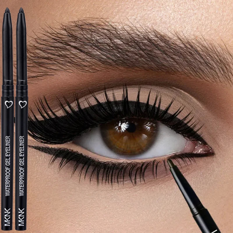 Waterproof Black Brown Eyeliner Pencils Smudge-Proof Long Lasting Easy To Wear Eye Liner Gel Matte Quick Drying Eyeliner Pen Zpaxo