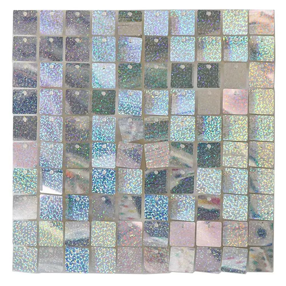 Colorful Glitter Square Shimmer Wall Backdrop Sequin Shiny Panels Zpaxo Glitter sliver 12 Pieces(30x30cm)