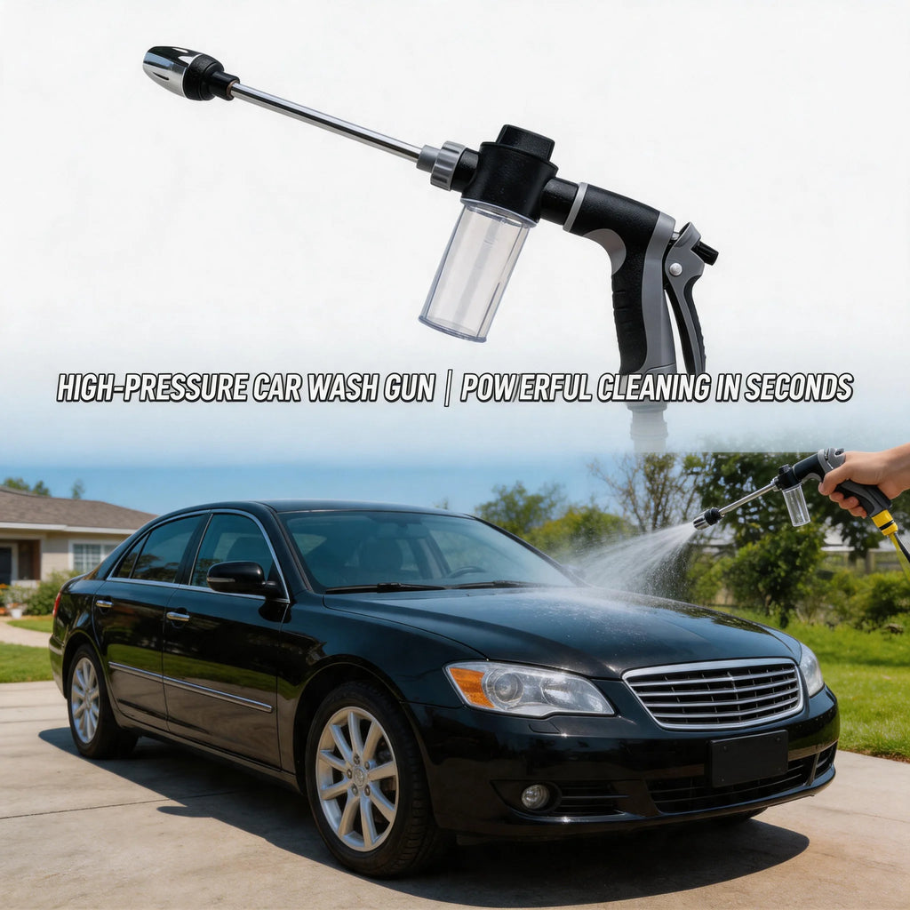 High-Pressure Spray Gun with Soap Dispenser & Long Rod
