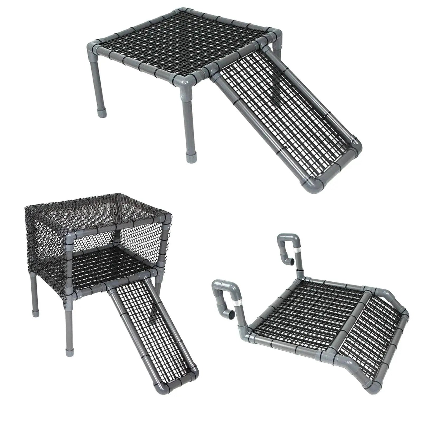 Turtle Basking Platform Tank Dock Float Decor Reptile Ladder Frog Zpaxo