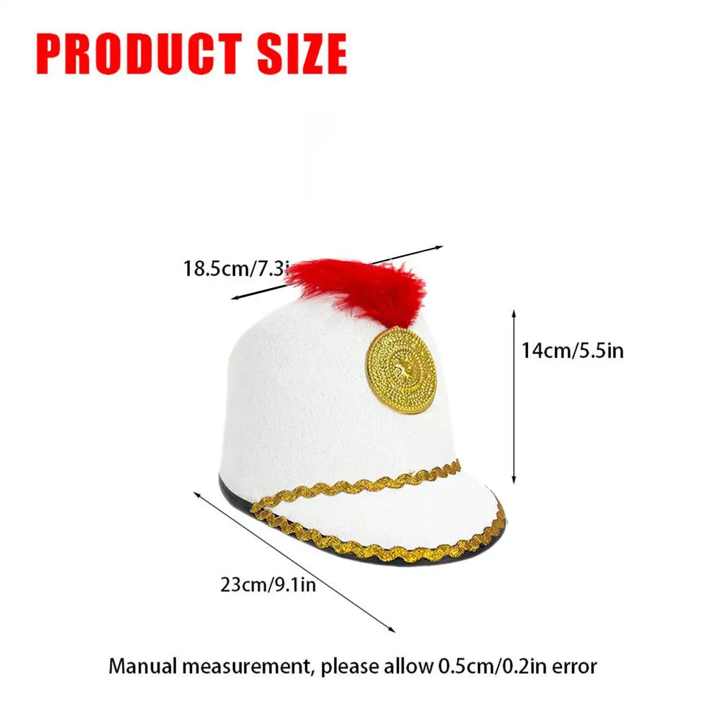 Marching Band Hat Role Play Costume Toy Soldier Caps Festival Party