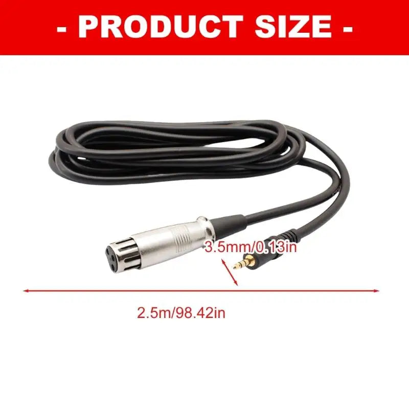 652F 2 5M Microphones Sound Cable XLR Female Connector Flexible Zpaxo