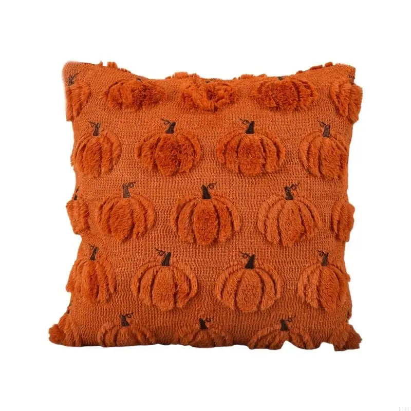 Bat Pattern Specters Themed Pillow Cover for Halloweens Decorations Sturdy Plush Fabric Zpaxo for Orange China Mainland
