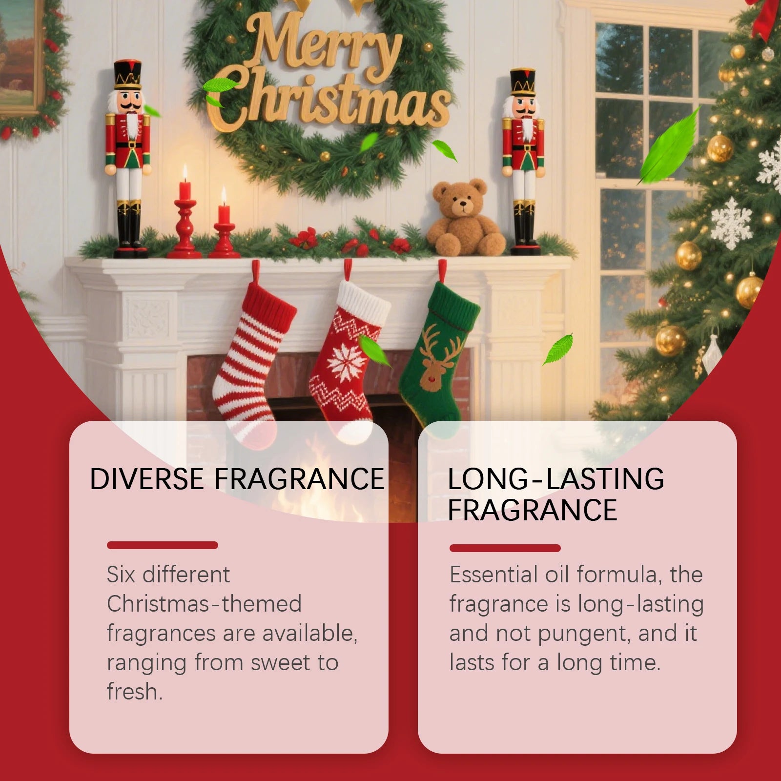 Christmas Essential Oil Set – 6 Festive Scents 6×10ml Gift Aromatherapy Essential Oil Zpaxo