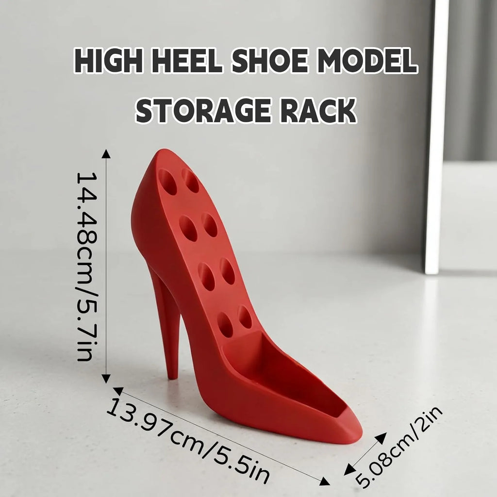3D Printed Heel Shaped Makeup Brush Holder Beauty Tool Organizer