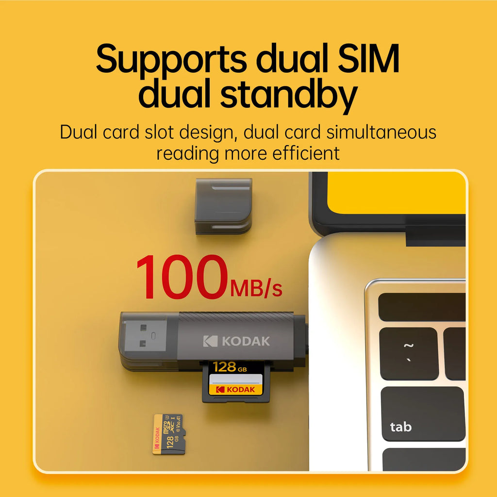 Kodak 1 Card Reader Micro Sd TF Usb Adapter Speed Cardreader Memory Zpaxo