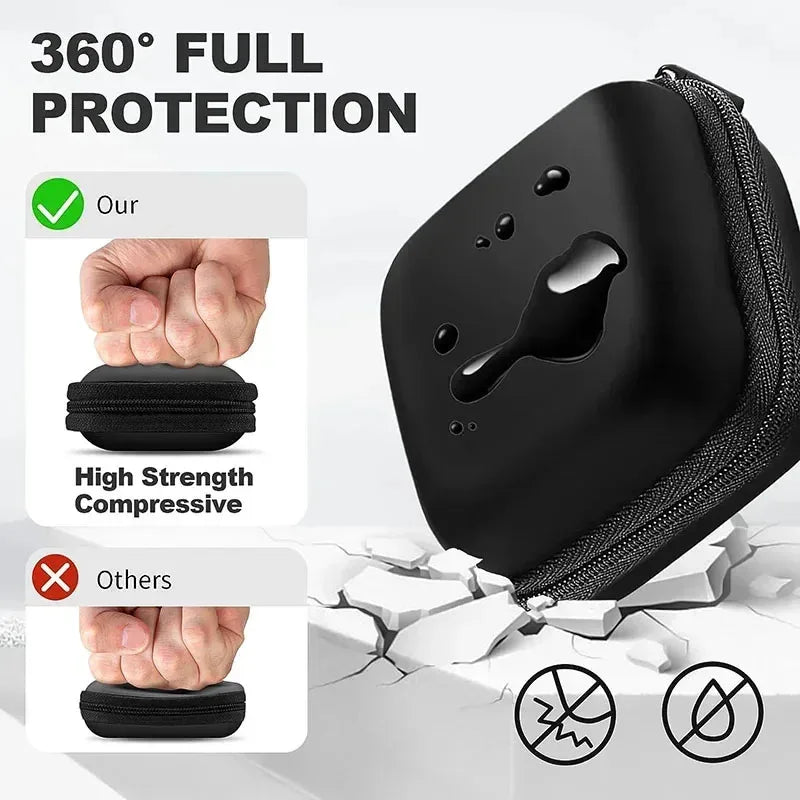 Mini Square Earphone & USB Cable Storage Pouch – 1/2/3 Pack