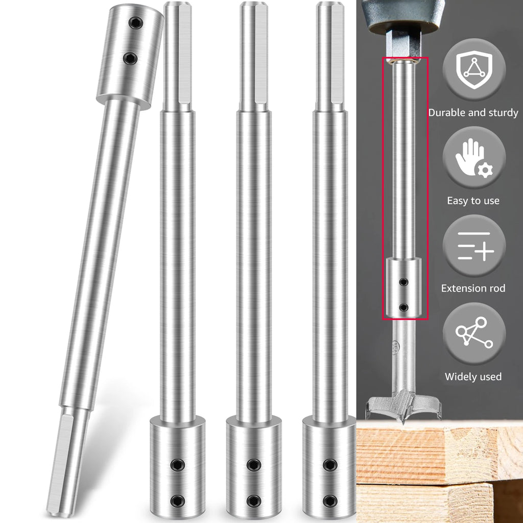 4pcs 17cm Core Bit Extension 0.36inch Hex Magnetic Bit Holder Durable Extension Drill Driver Sleeve Adapter For Electric Drill Zpaxo