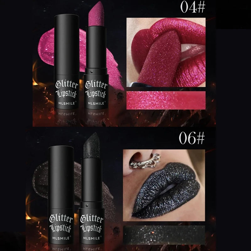7 Colors Diamond Matte Lipstick Non-stick Cup Flash Lasting
