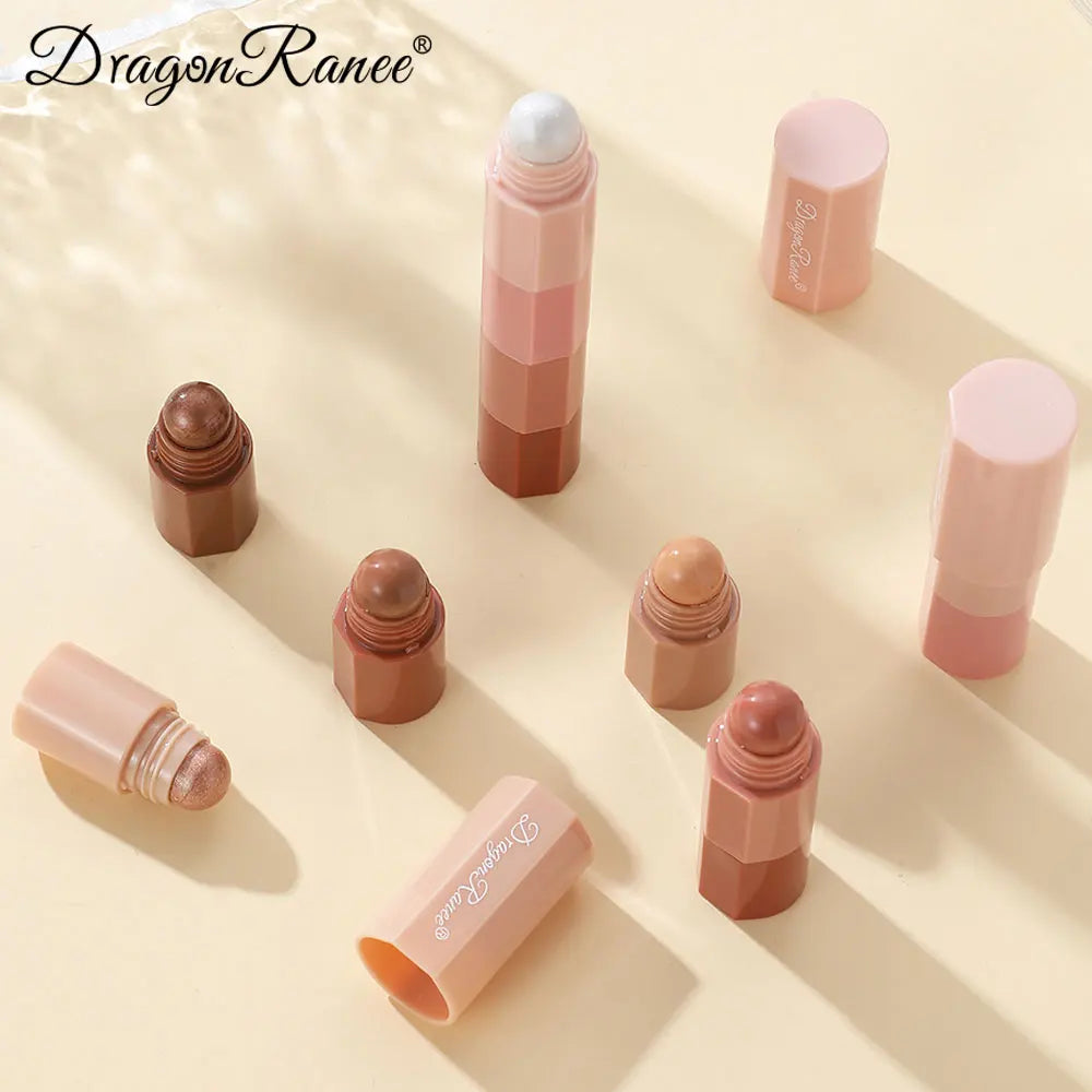 4-Color Mini Eye Shadow Stick Glitter Waterproof Sequin Eye Shadow Matte Pearlescent Sequin Multi-Layer Pigment High Pearlescent Shimmer Non-Smudge Makeup Super Glitter Multi-Color Eye Shadow Music Festival Zpaxo