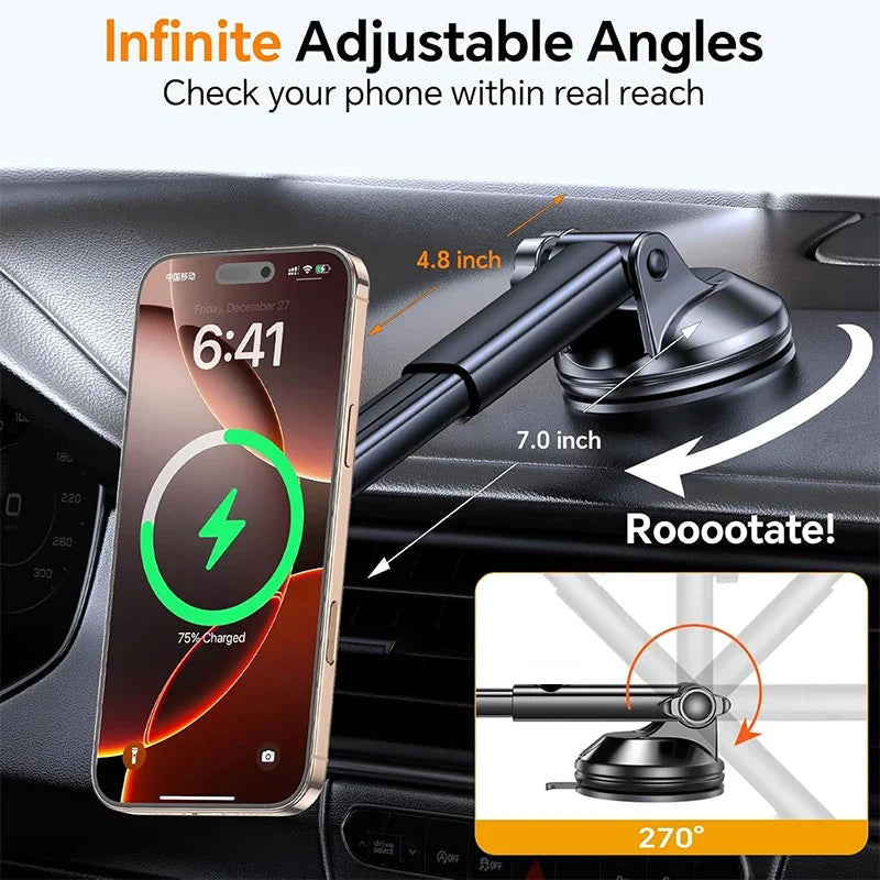 UYUXIO Magnetic Wireless Car Phone Charger Adapter 15W Fast Charging