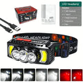 5 LED Flashlight Rechargeable Built Lithium Battery Strong Head Light Zpaxo XPE Headlamp