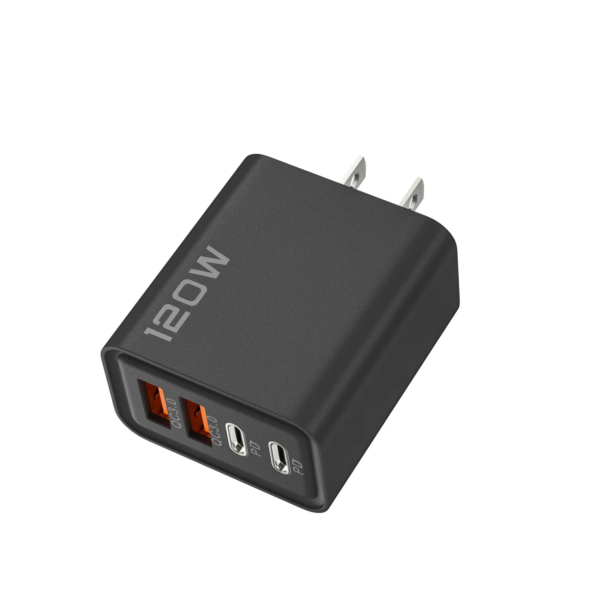 120W USB-C Fast Charging Wall Charger – Quick Charge Adapter USB-C Wall Charger Zpaxo US Black