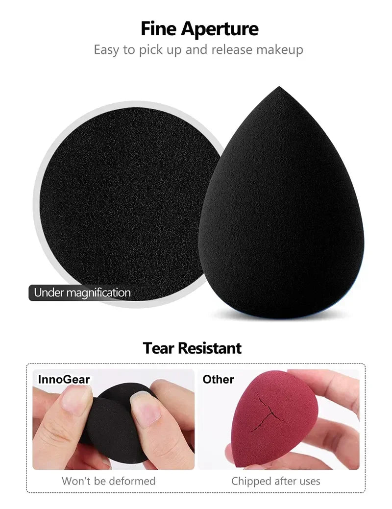 Makeup Applicator Soft Sponge Powder Blender Black Sponges Smooth