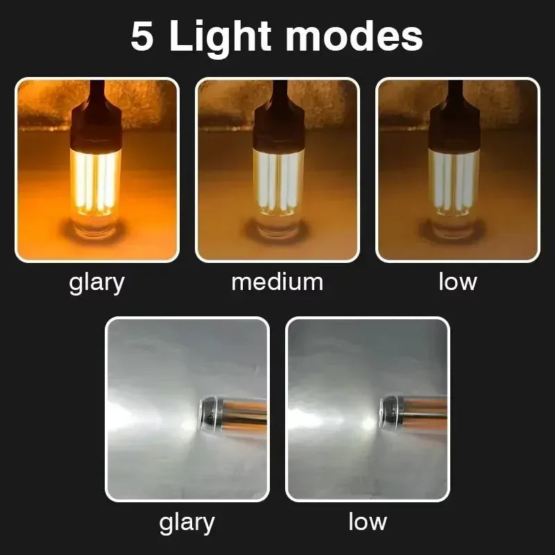 USB Rechargeable LED Camping Lantern & Flashlight with Hook