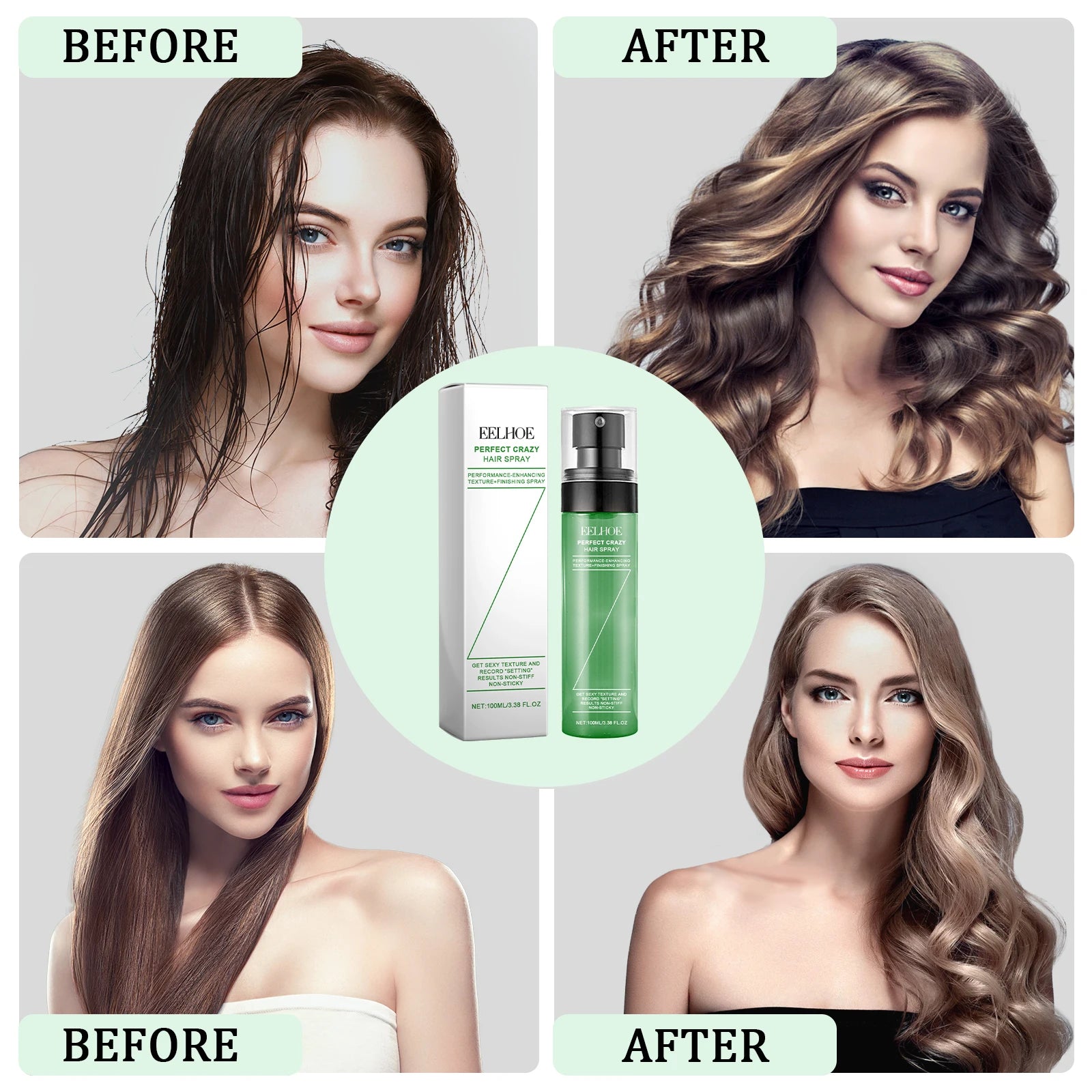 Hair Spray Adds Instant Volume Texture Thickness Light Hold Great for Men and Women Suitable for All Hair Types Zpaxo