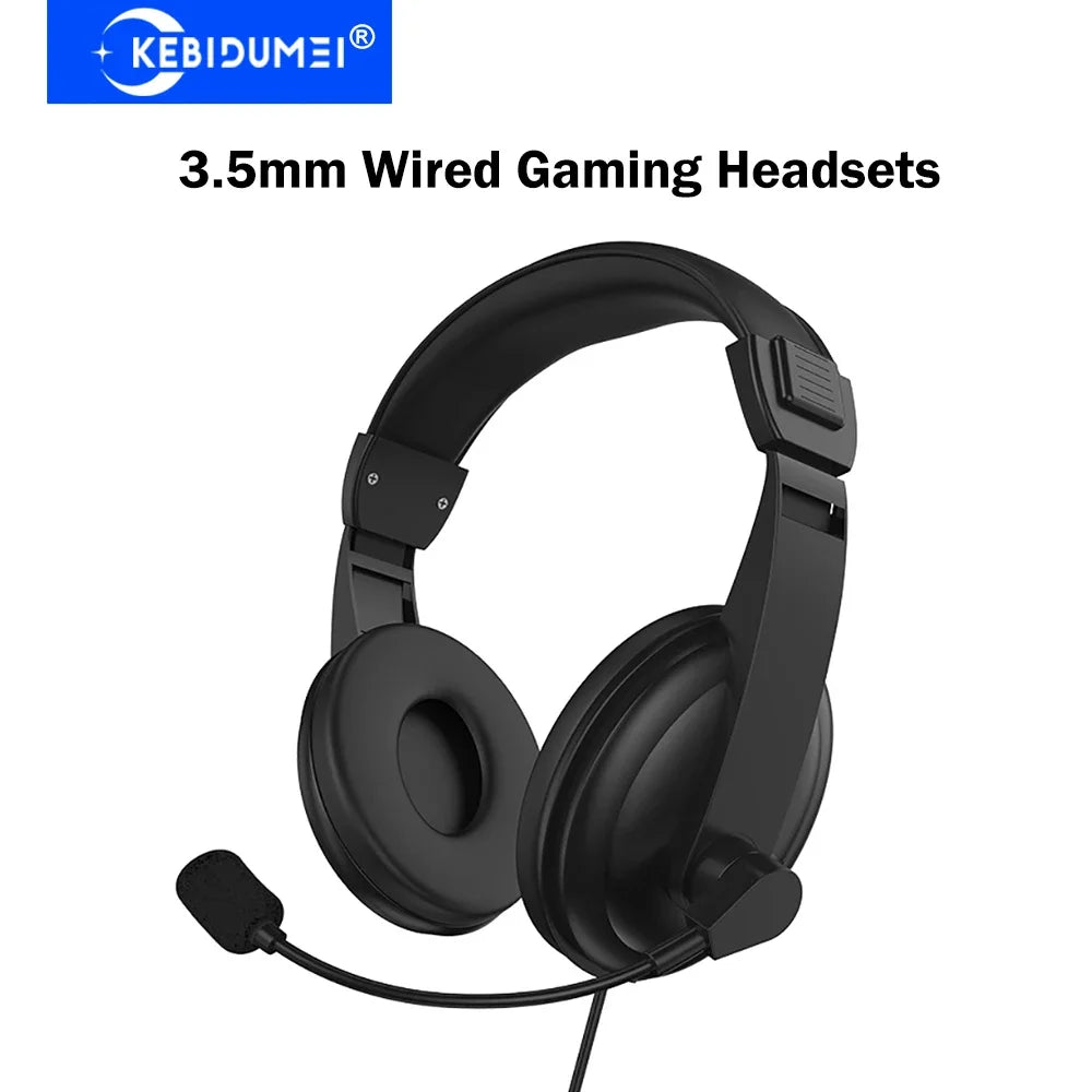 KEBIDUMEI Wired Headsets Over-ear Headphones Mic Noise Cancelling