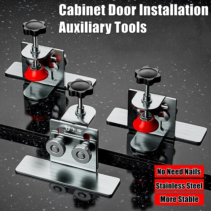 Cabinet Door Installation Tool Stainless Steel Cabinet Frame Fixture Household Portable Cabinet Door Mounting Jig Bracket Zpaxo