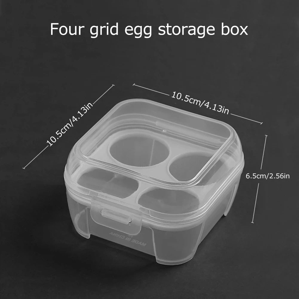 Portable Shockproof Egg Holder Box – 3/4/8 Grid Storage Egg Storage Container Zpaxo 4 grid