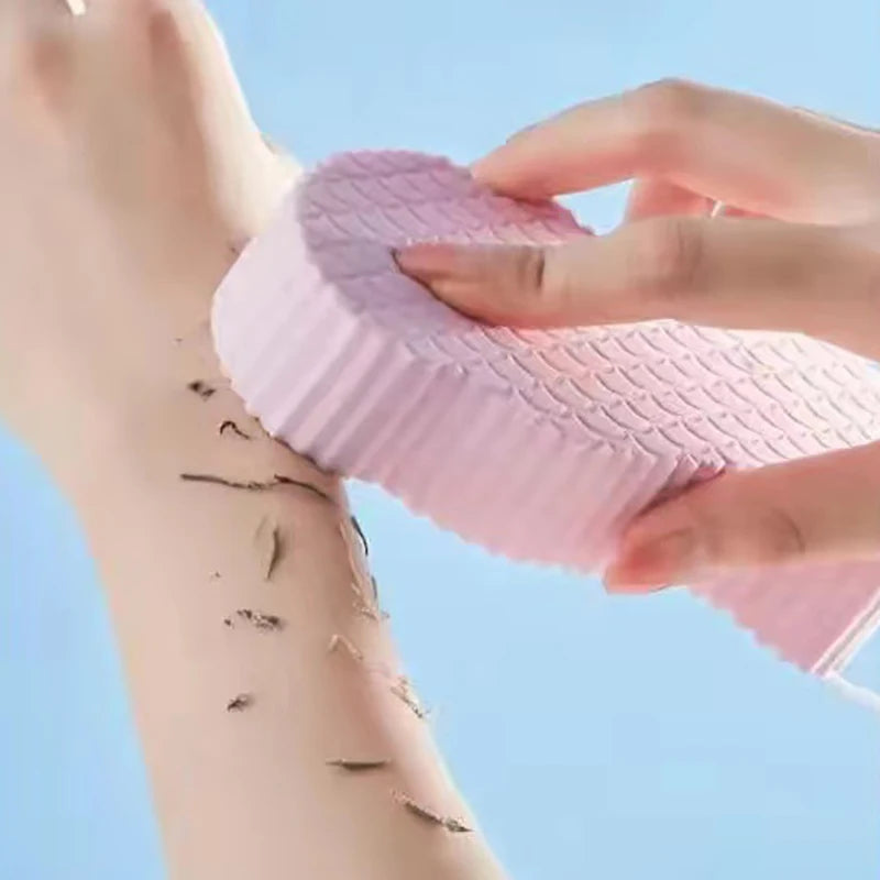 Soft Exfoliating Shower Sponge Brush Body Skin Remover Exfoliator 3D Zpaxo Pink