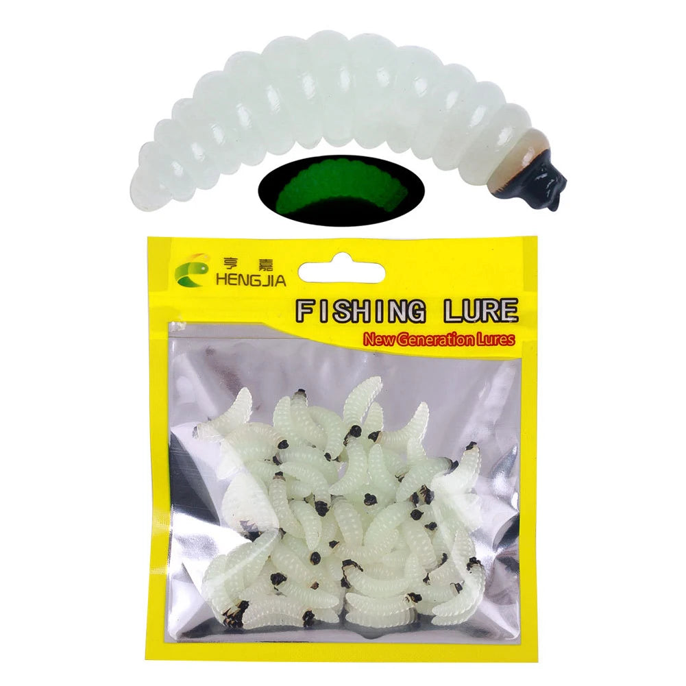 Artificial Bread Worm Baits Maggot Grub Soft Fishing Lure Simulation