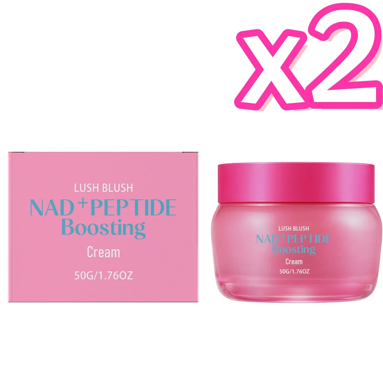 NAD+ Peptide Boosting Cream – Anti-Wrinkle Lifting Face Cream Anti-Aging Face Cream Zpaxo 50g Boxed x 2